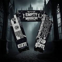 Dark Skull Stripe Reversible Jacquard Scarf