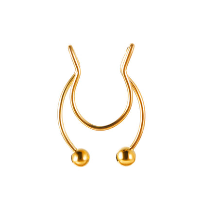 Stainless Steel U-Shape Clip-On Nose Studs