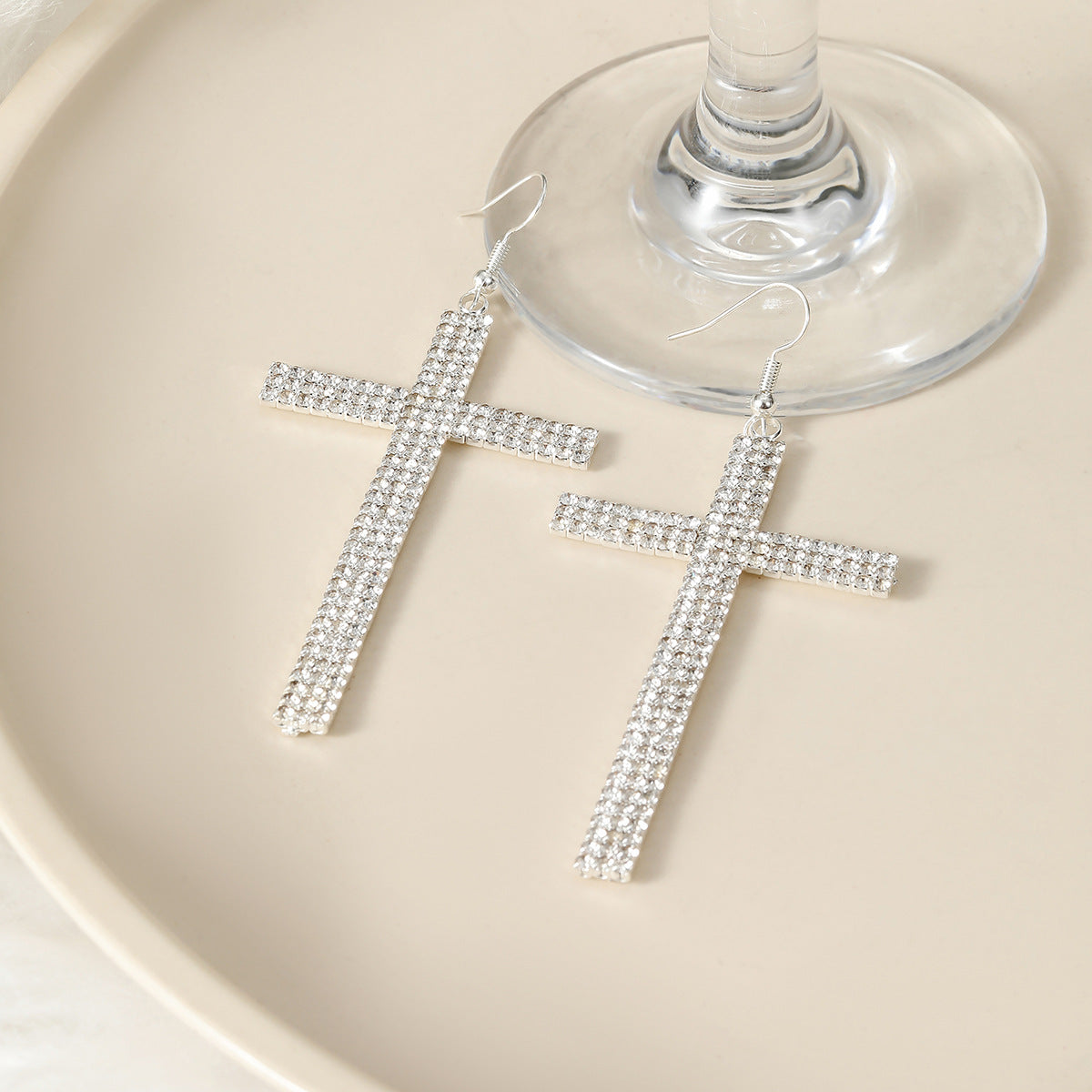 Gothic Exaggerated Full Diamond Earrings