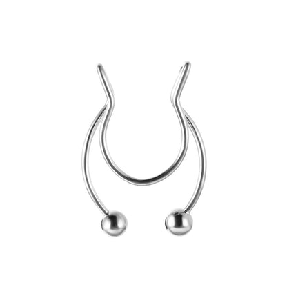 Stainless Steel U-Shape Clip-On Nose Studs
