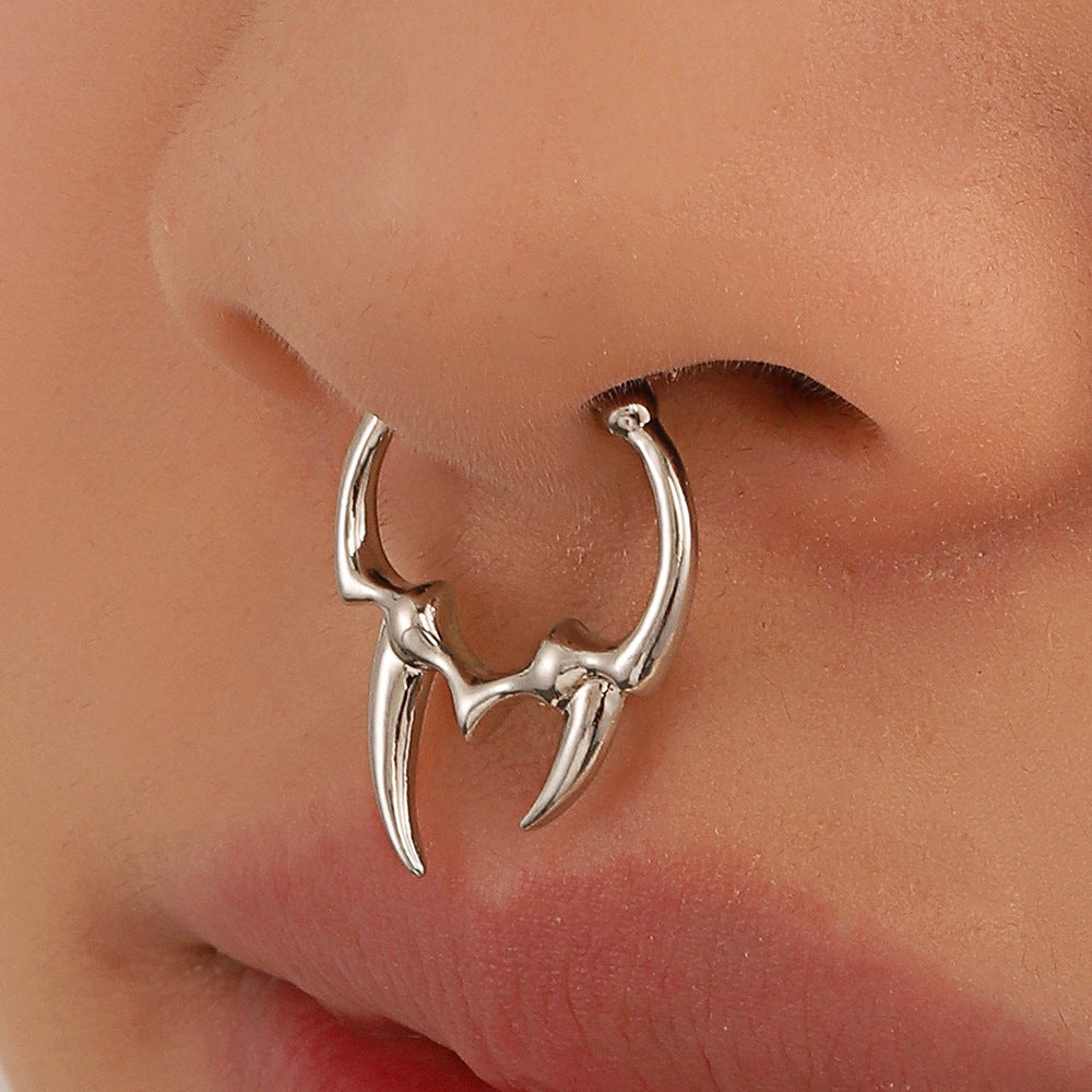 Gothic Horn U-Shape Clip-On Nose Studs Secondary image