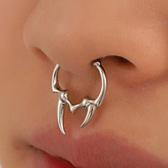 Gothic Horn U-Shape Clip-On Nose Studs