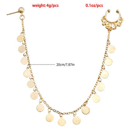 Boho Chain Tassel Nose Studs