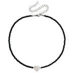 Unique White Water Wave Shell Necklace Steel Halloween