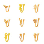 Animal Zircon U-Shape Clip-On Nose Studs