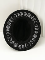 Gothic Hand-painted Moon Decorated Hat