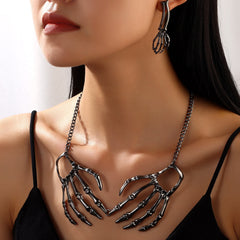 Personality Gothic Punk Skull Pendant Hip-Hop Halloween Alloy Necklace