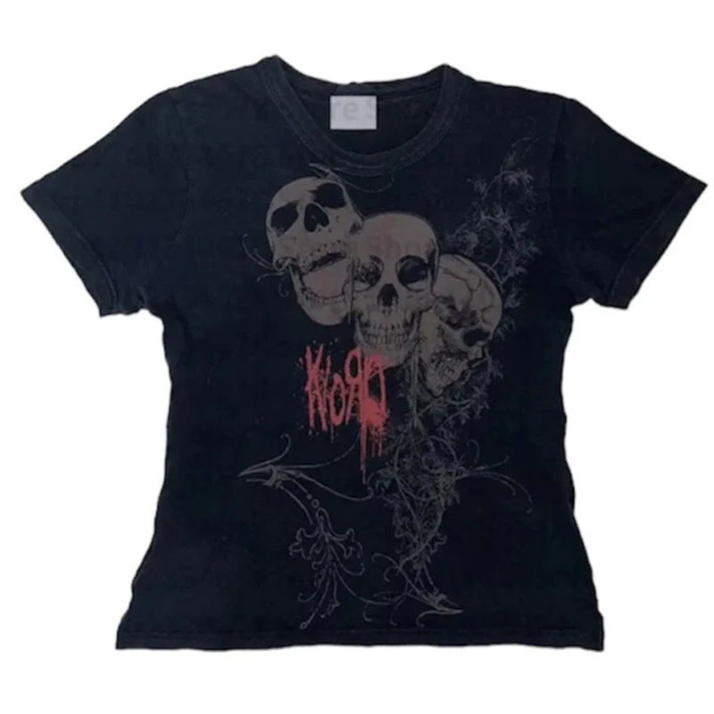Y2K Retro Hard Rock Graphic Crop T-shirt Main image