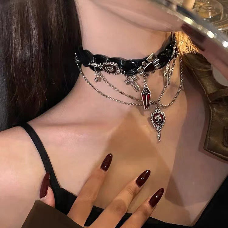 Dark Cross Black Gothic Princess Sweet Cool Personality Necklace Secondary image