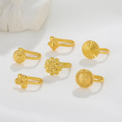Geometric Floral U-Shape Nose Studs