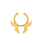 Gothic Bat Horn U-Shape Nose Studs
