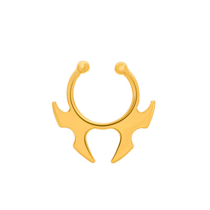 Gothic Bat Horn U-Shape Nose Studs