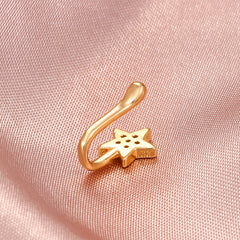 Star Zircon U-Shape Clip-On Nose Studs