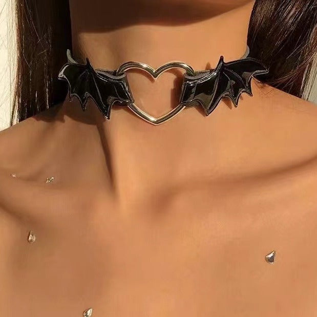 Exaggerated Diamond Heart Necklace Ins Style Halloween Main image