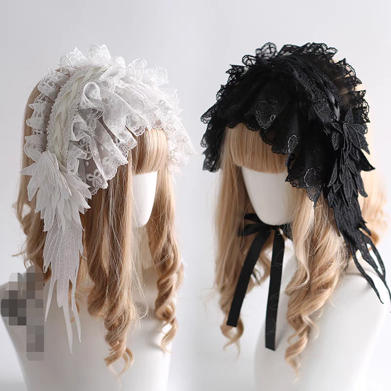 Handmade Gothic Lolita Lace Nun Hat Main image