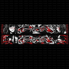 Y2K Anime Striped Knit Warm Scarf