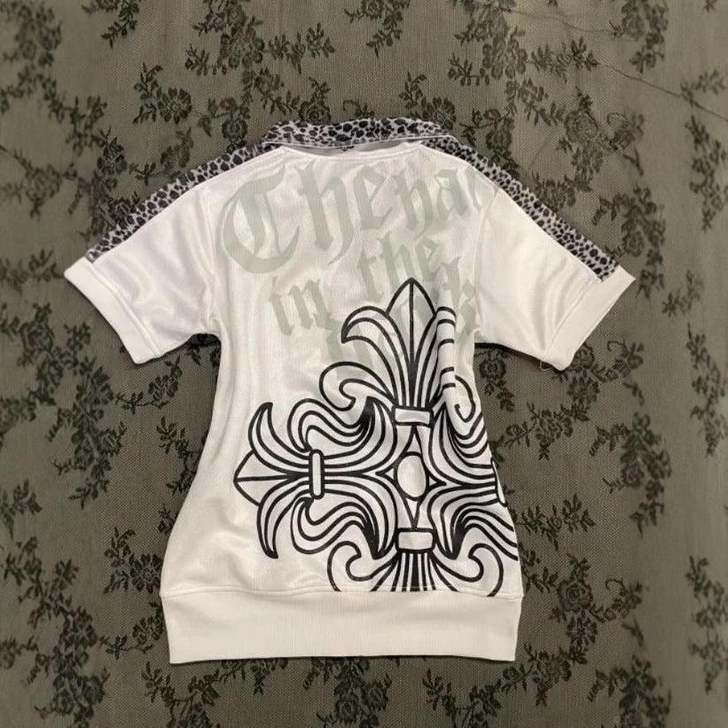 Y2K Patchwork Leopard Slim T-shirt Secondary image