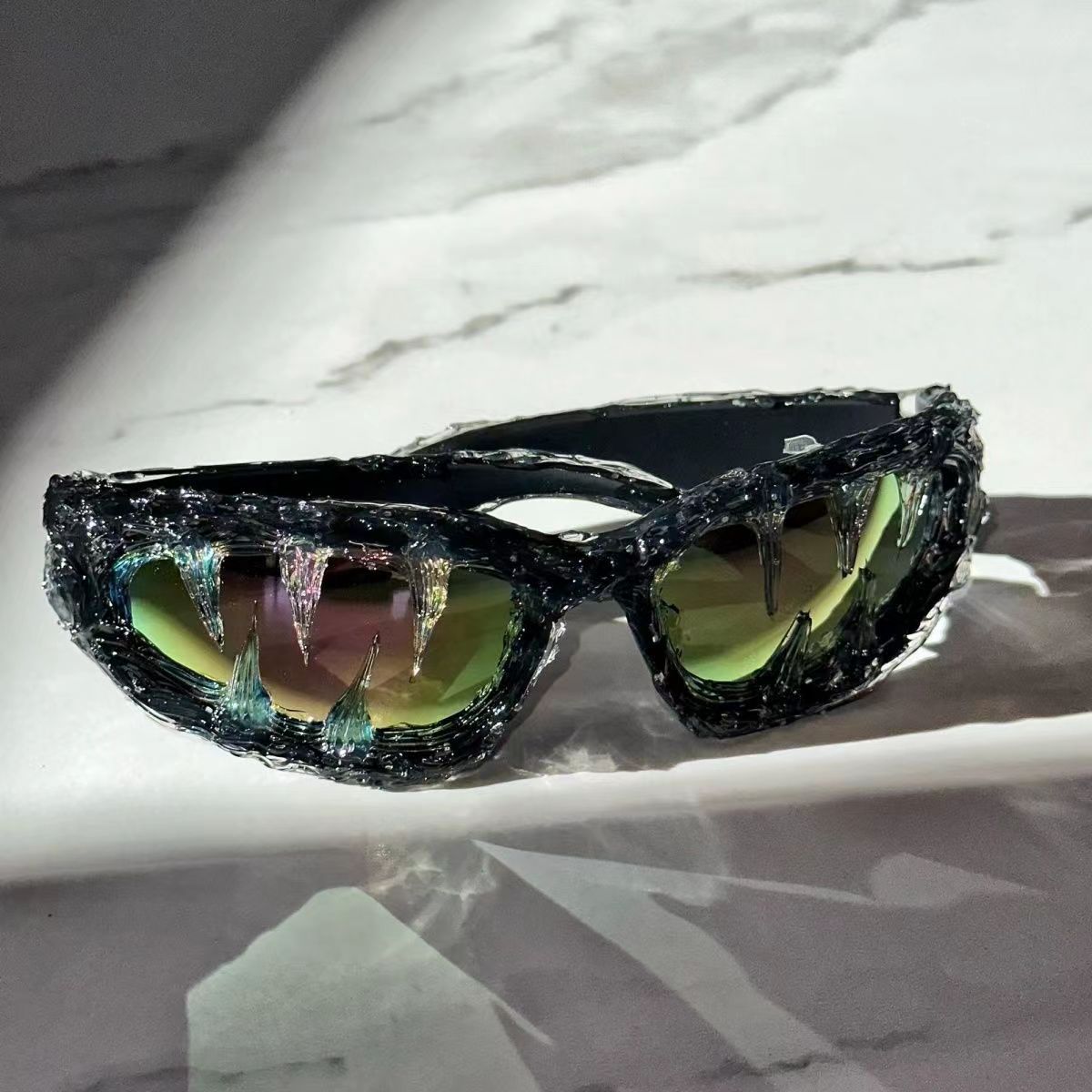 Dark Gothic Y2K Drip Punk Glasses