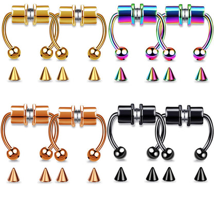 Trendy Titanium Steel C-Shape Nose Studs