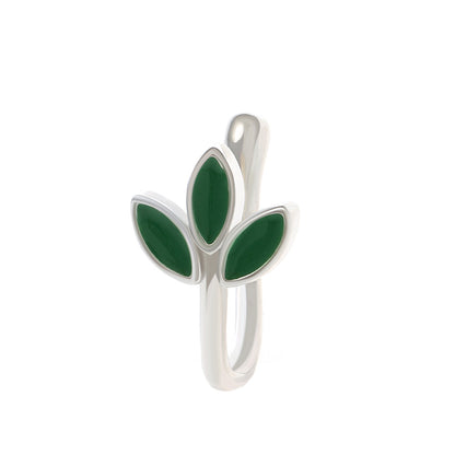 Zircon Leaf Butterfly U-Shape Nose Studs
