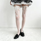 Lace Up Thigh High Socks