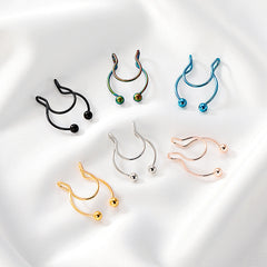 Stainless Steel U-Shape Clip-On Nose Studs