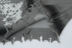 Oversize Cross Letter Jacquard Warm Street Cardigan Sweater