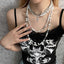 Trendy Cross Rivet Multi-Element Layered Necklace Steel Halloween