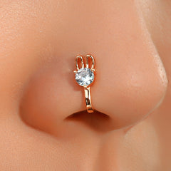 Animal Zircon U-Shape Clip-On Nose Studs