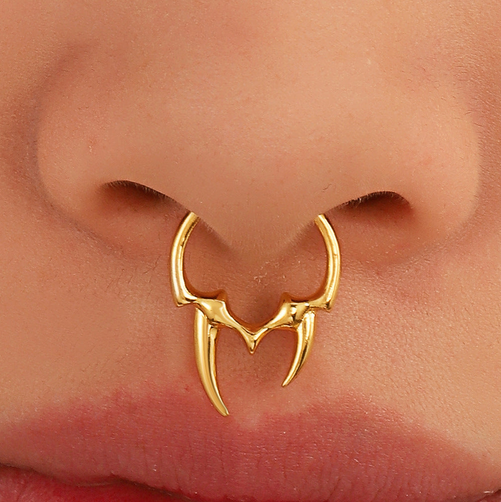 Gothic Horn U-Shape Clip-On Nose Studs Main image