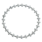K Cross Heart Vintage Elastic Necklace White Halloween