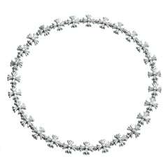 K Cross Heart Vintage Elastic Necklace White Halloween