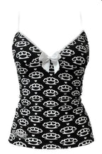 Skull Print Bow Detail Tank Top