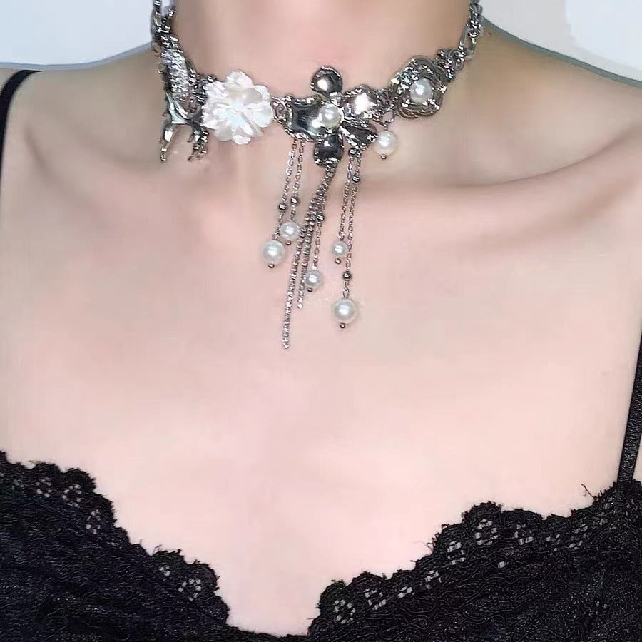 Butterfly Love Pearl Tassel Fashionable Sweet Cool Necklace Secondary image