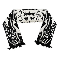 Dark Skull Stripe Reversible Jacquard Scarf