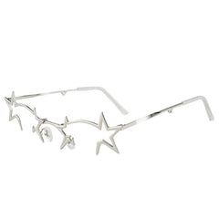 Cyber Y2K Star Shape Futuristic Glasses