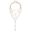 Multi-Layer High Gloss Baroque Heart Pearl Necklace Gold Halloween