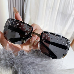 Retro Y2K Gradient Diamond Glasses