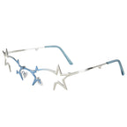 Cyber Y2K Star Shape Futuristic Glasses