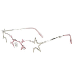 Cyber Y2K Star Shape Futuristic Glasses