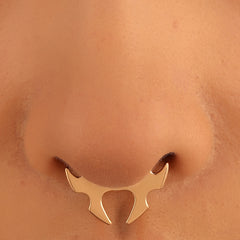 Gothic Bat Horn U-Shape Nose Studs