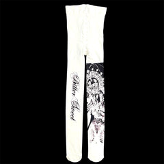 Cool Gothic Japanese Style Print JK Socks
