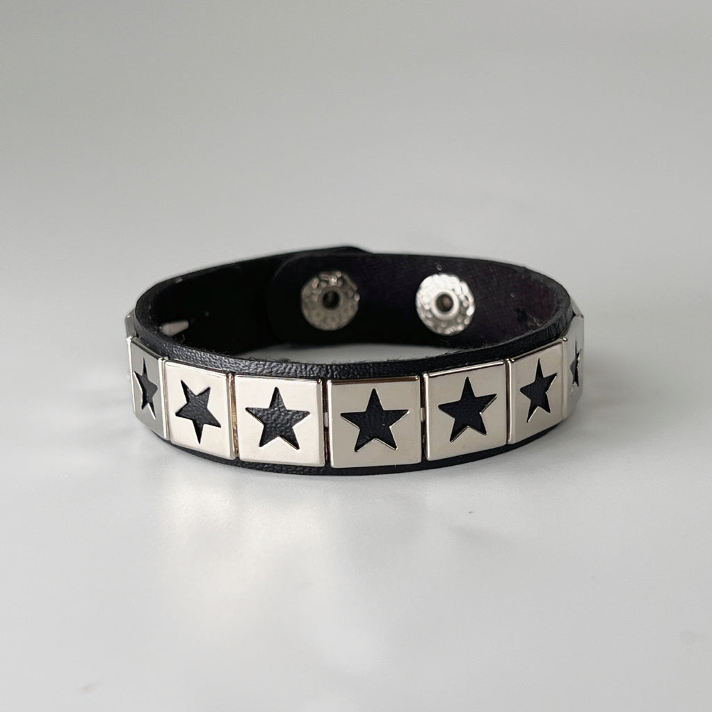 Dark Punk Rhinestone Stud Bracelet