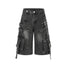 Multi-Pocket Denim Bermuda Shorts