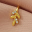 Zircon Leaf Heart U-Shape Nose Studs