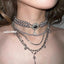 Multi Layer Grey Pearl Choker Necklace