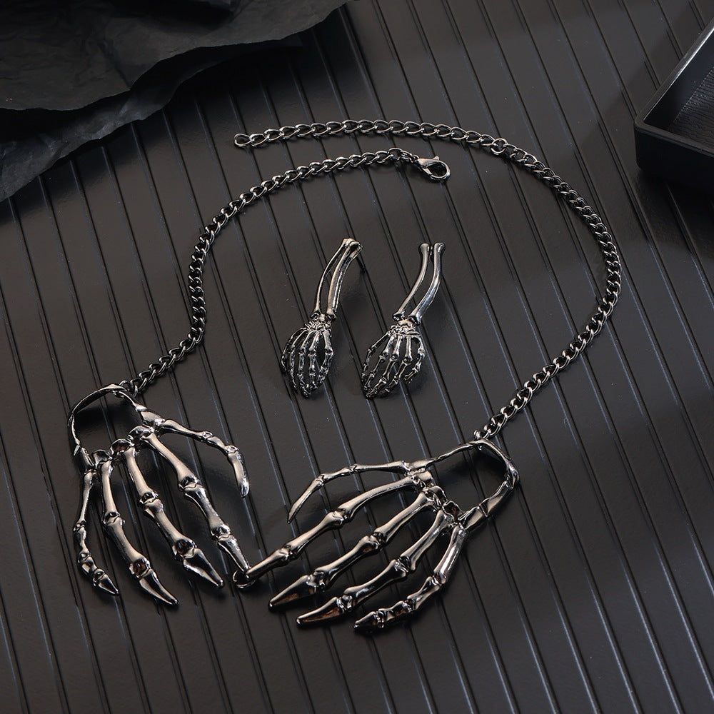 Personality Gothic Punk Skull Pendant Hip-hop Halloween Alloy Necklace Secondary image