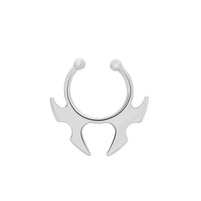 Gothic Bat Horn U-Shape Nose Studs