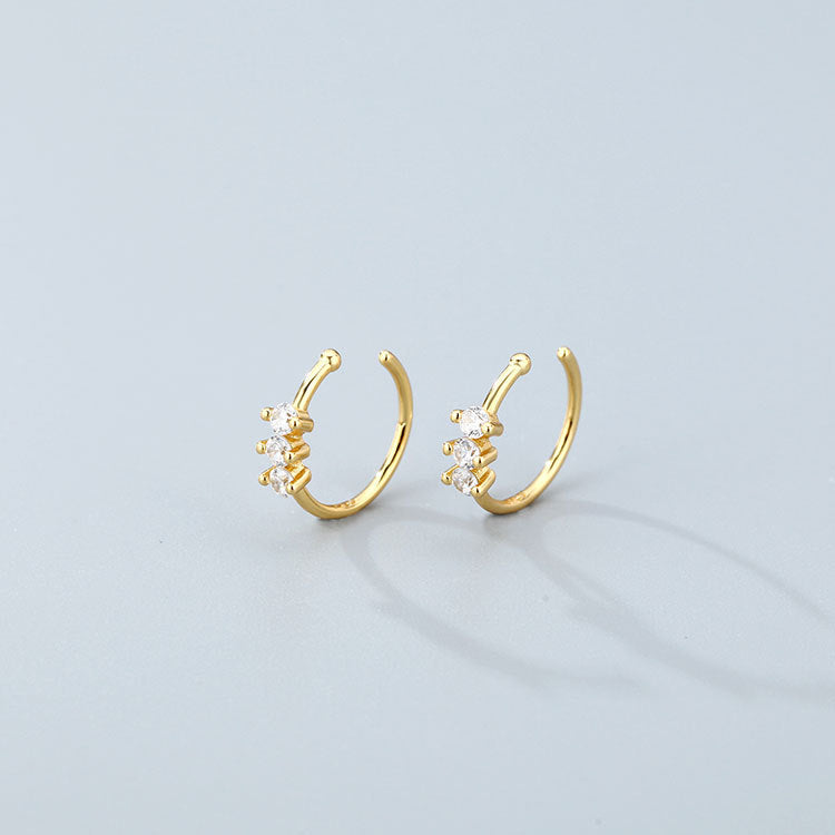 925 Silver Zircon Piercing Nose Studs Secondary image