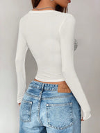 Y2K Gothic Wing Print Long Sleeve T-Shirt
